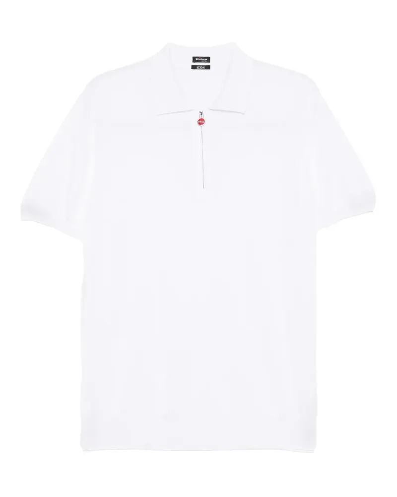 Kiton quarter-zip polo shirt - Weiß Weiß