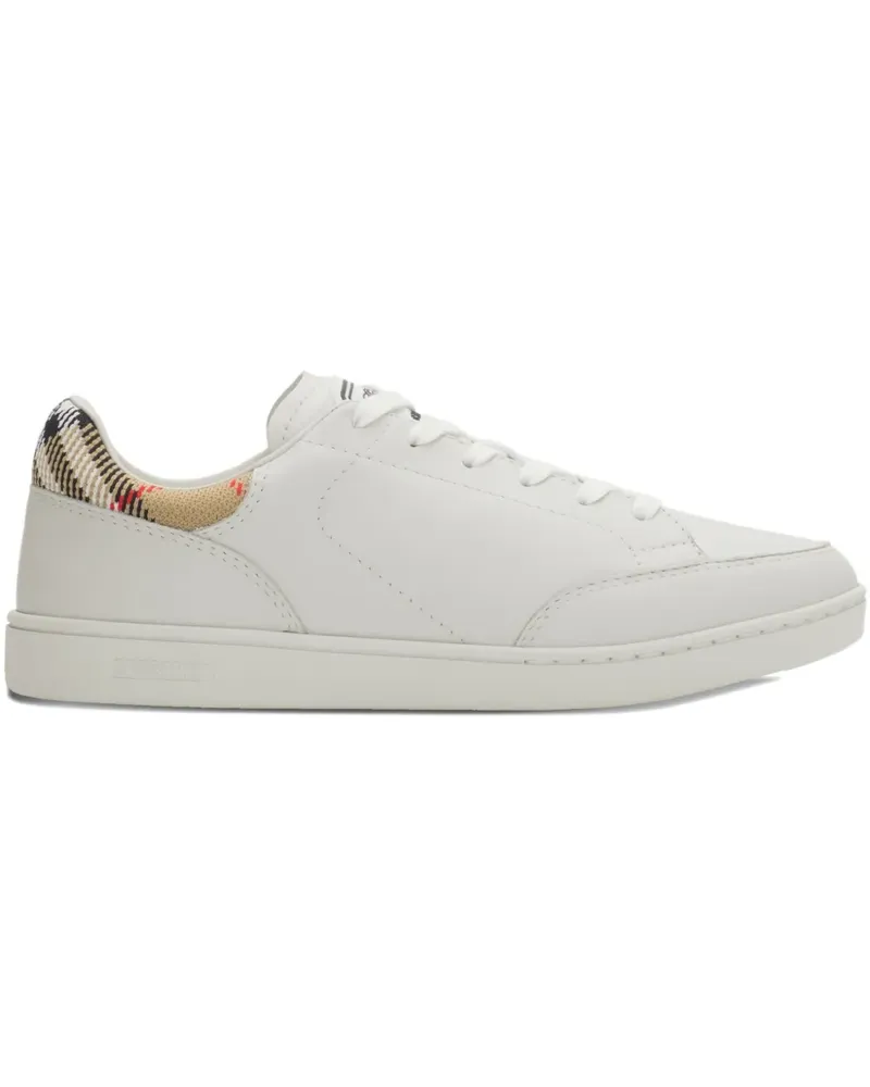 Burberry Set aus Sneakers mit karierten Bündchen - Weiß Weiß
