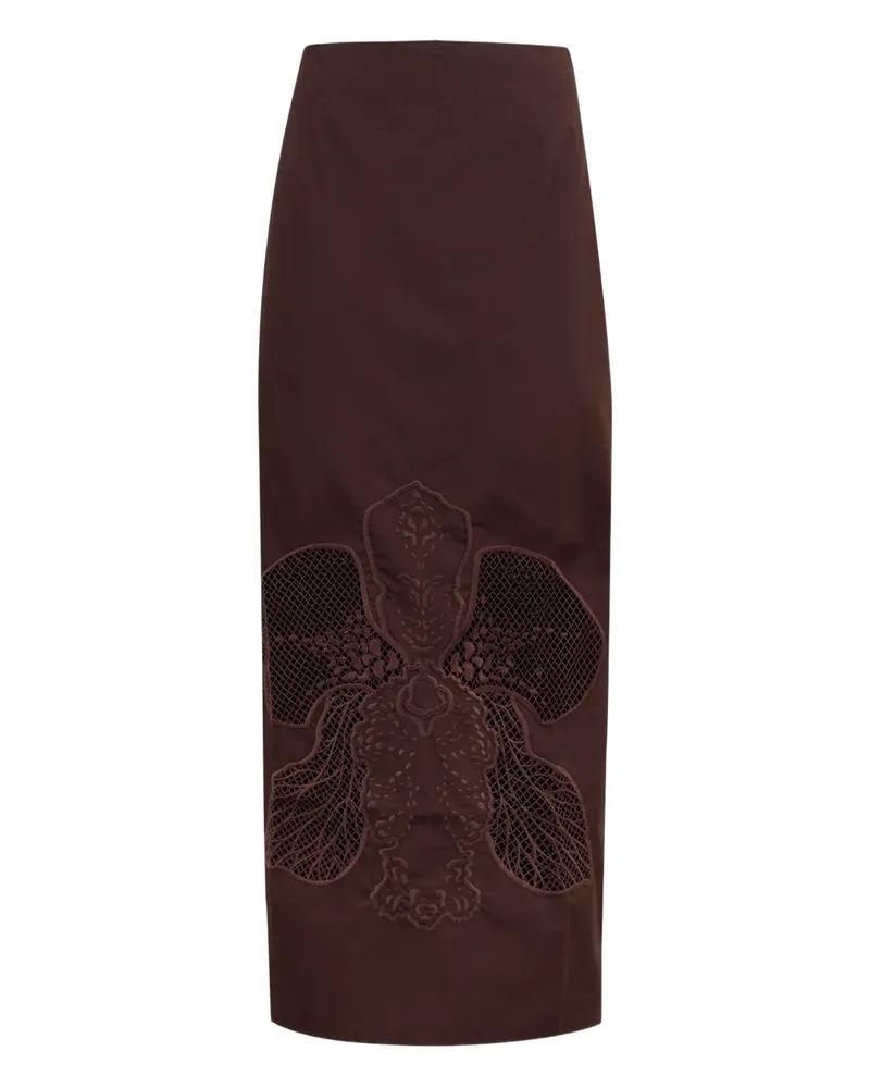 Clea Leonie midi skirt - Braun Braun