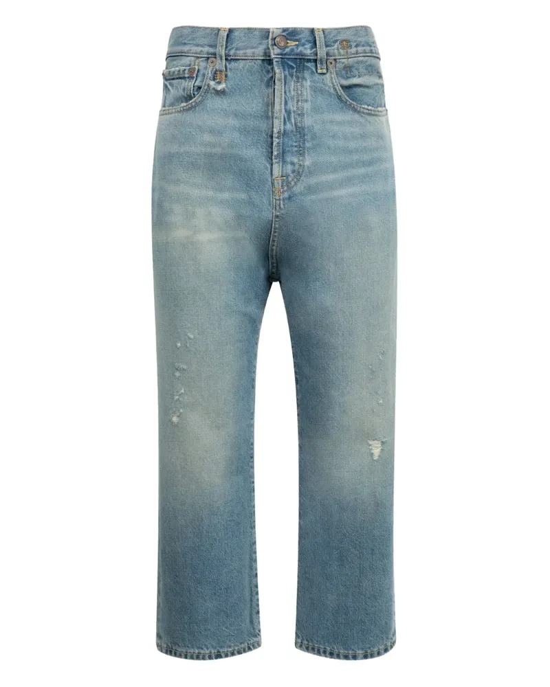R13 Jeans mit ausgefransten Kanten - Blau Blau
