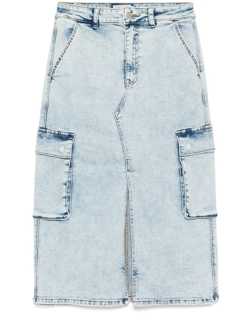 Izzue Jeansrock mit Cargotaschen - Blau Blau