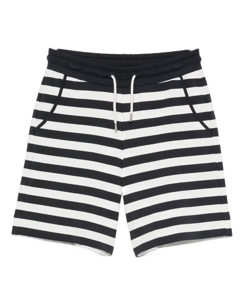 Margittes striped-pattern shorts - Blau Blau