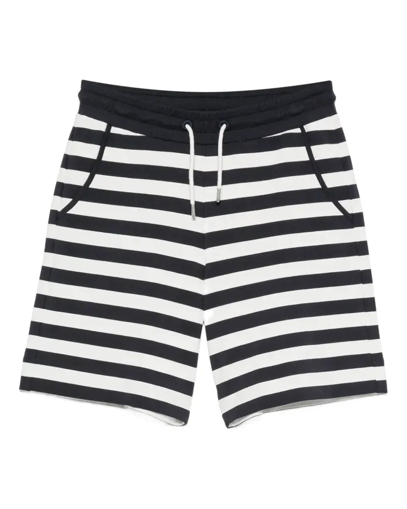 Margittes striped-pattern shorts - Blau Blau