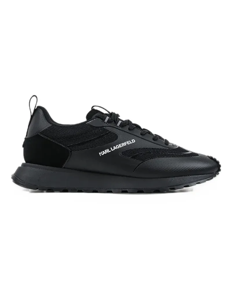 Karl Lagerfeld panelled logo-print sneakers - Schwarz Schwarz