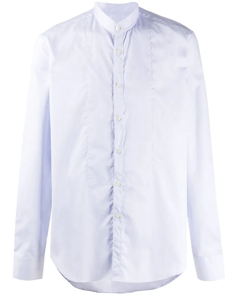 Dell'oglio Hemd mit Stehkragen - Blau Blau