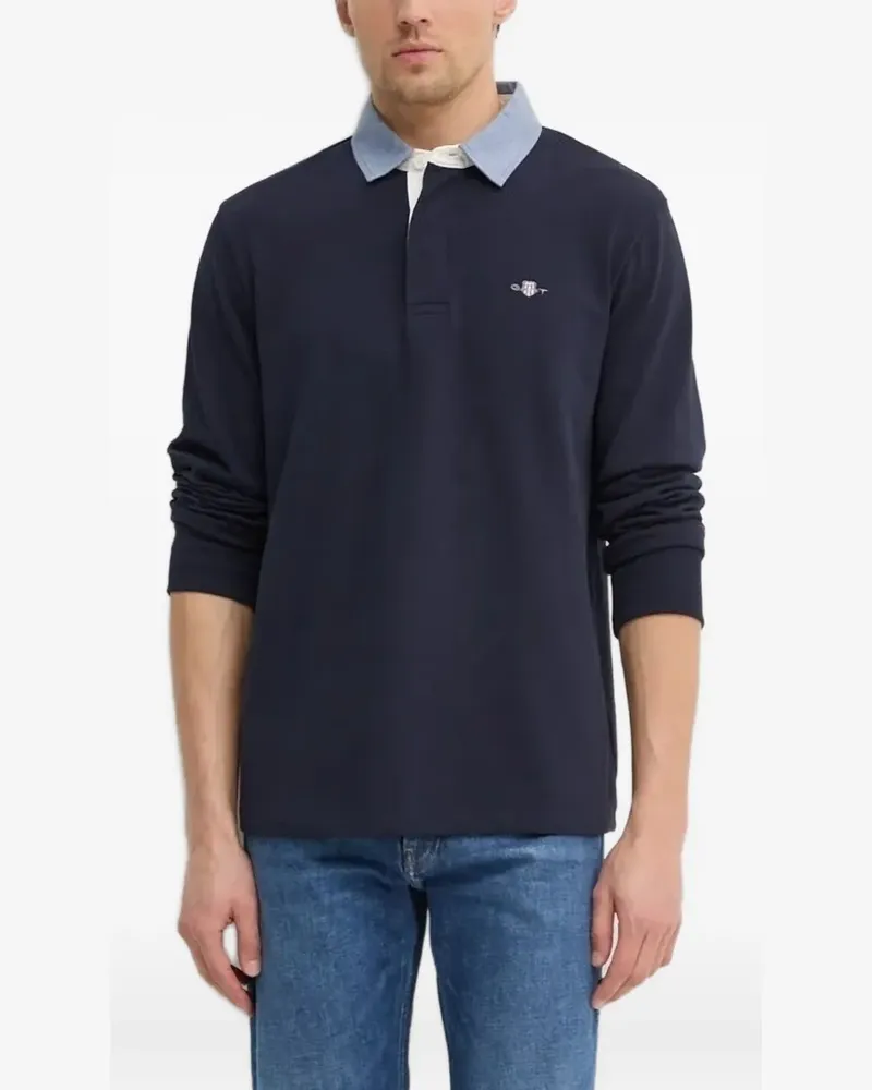 Gant Langärmeliges Poloshirt - Blau Blau