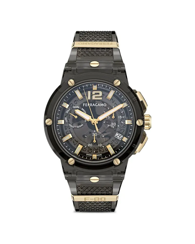 Ferragamo F-80 44mm - Schwarz Schwarz