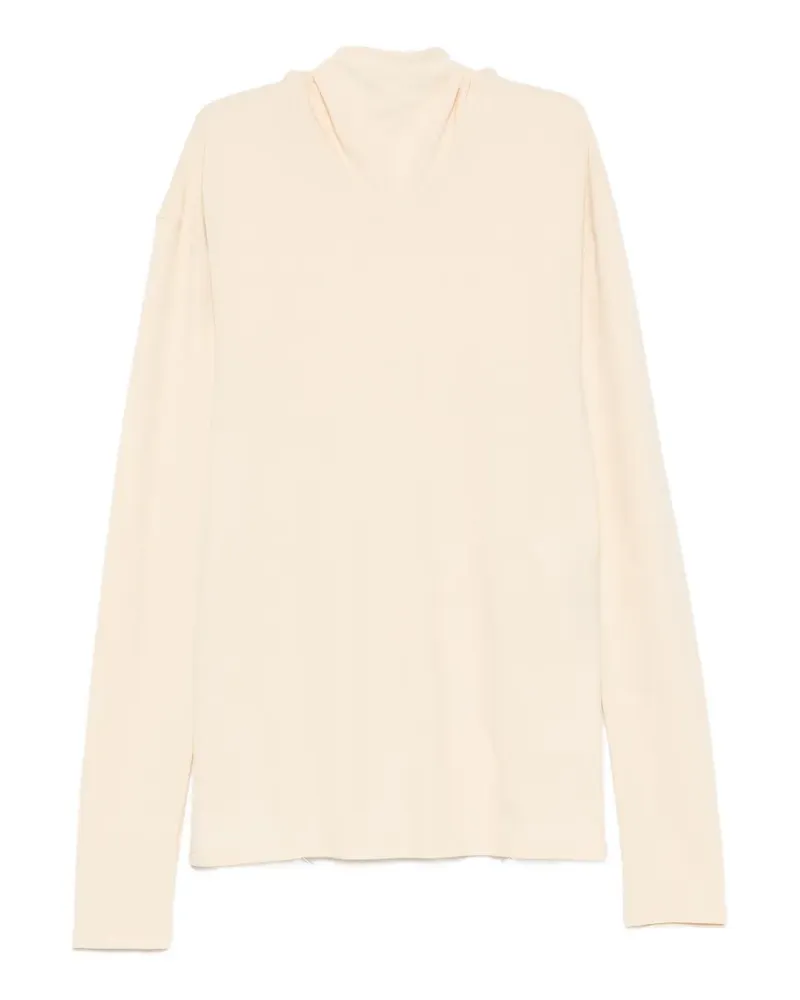 Christophe Lemaire high-neck T-shirt - Nude Nude