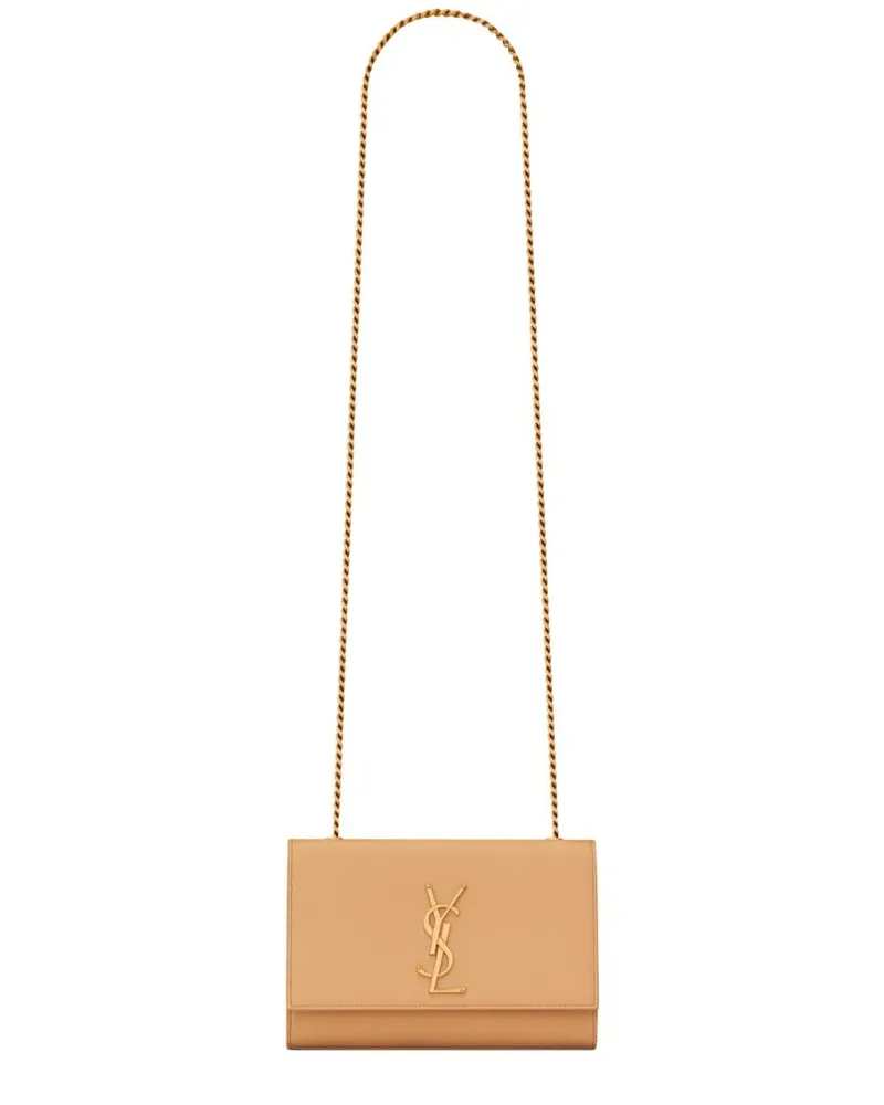 Saint Laurent Umhängetasche mit Logo-Schild - Braun Braun