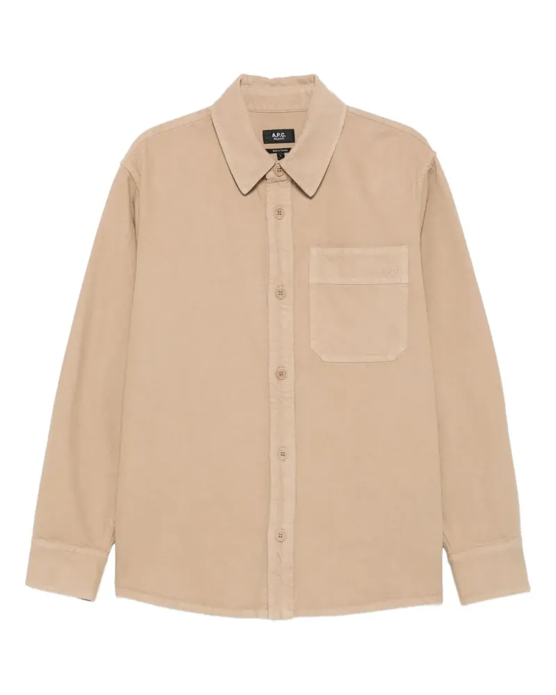 A.P.C. Geknöpfte Jacke mit Taschen - Nude Nude
