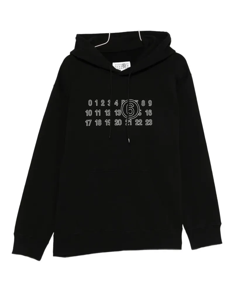 Maison Margiela Hoodie mit Nummern-Print - Schwarz Schwarz