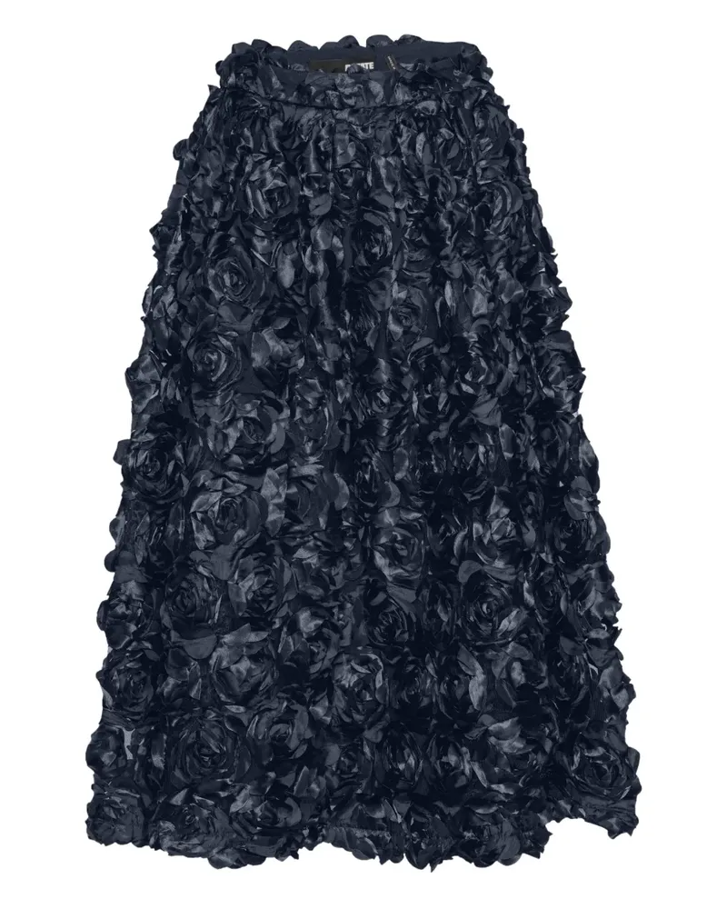 ROTATE Birger Christensen Sun Maxirock mit Rosendetail - Blau Blau