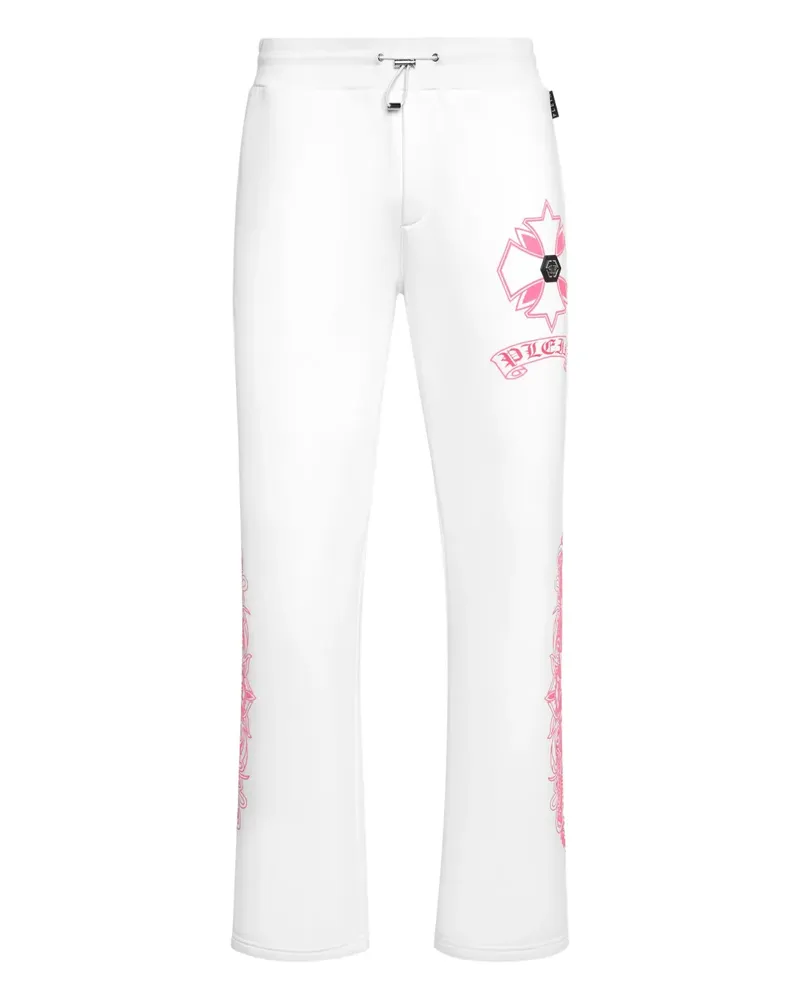 Philipp Plein Puffy Chrome Crest Jogginghose - Weiß Weiß