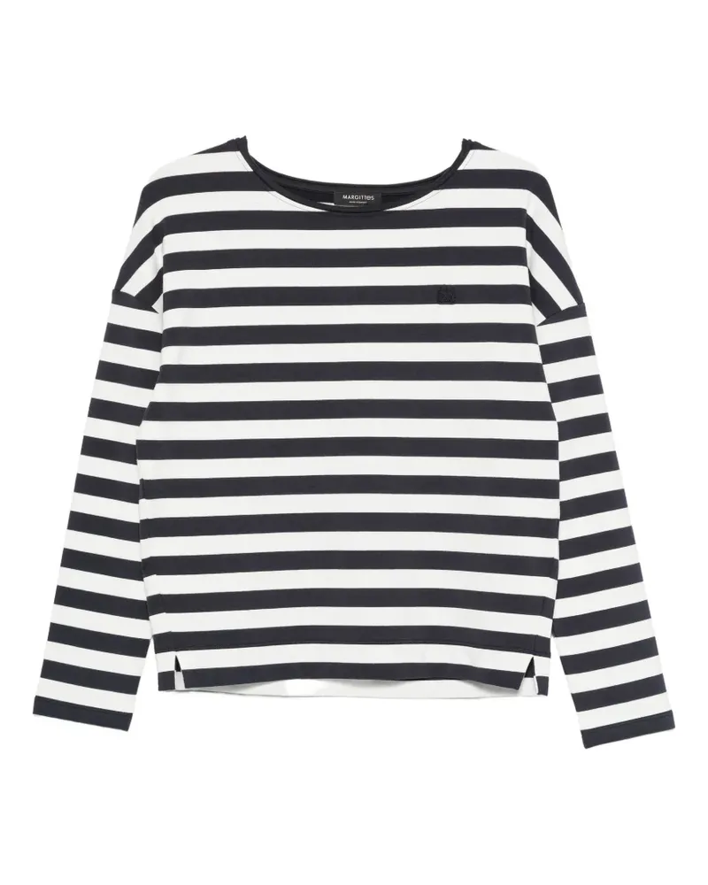 Margittes striped-pattern long-sleeve T-shirt - Blau Blau