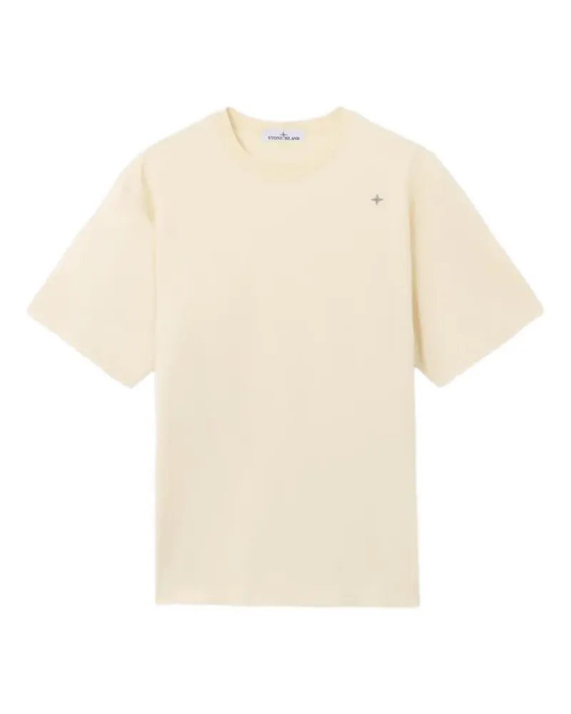 Stone Island crew-neck logo T-shirt - Nude Nude