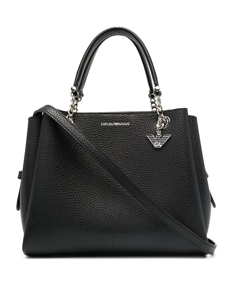 Emporio Armani Handtasche mit Kettenriemen - Schwarz Schwarz