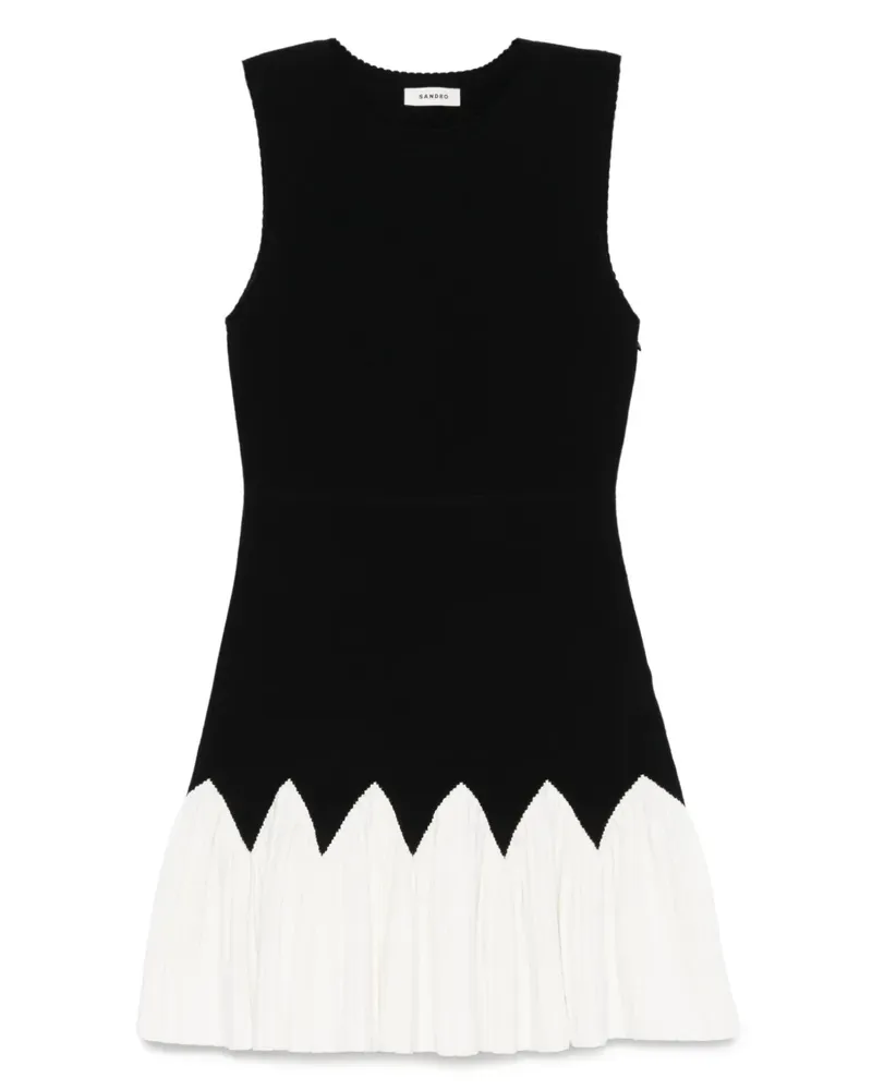 Sandro Gestricktes Minikleid - Schwarz Schwarz
