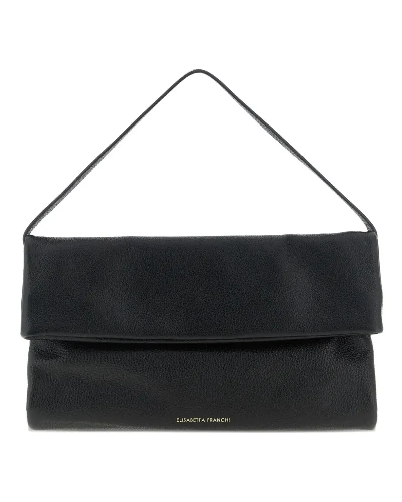 Elisabetta Franchi Schultertasche mit Logo-Prägung - Schwarz Schwarz