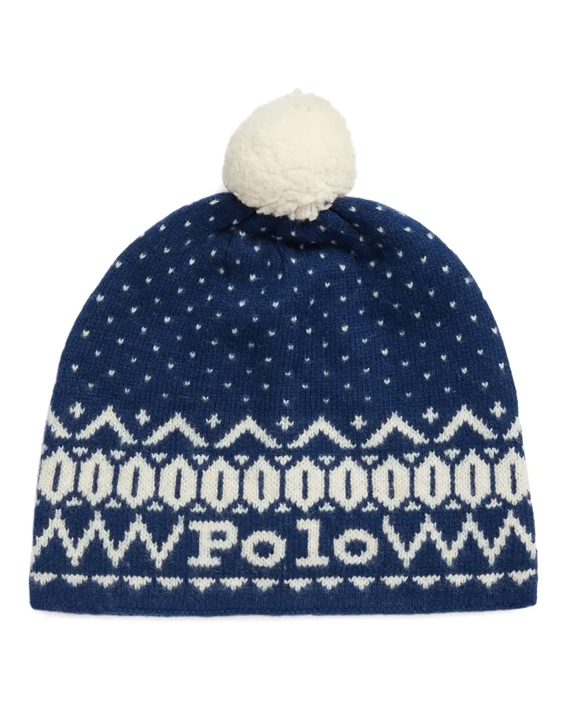 Ralph Lauren pompom beanie hat - Blau Blau
