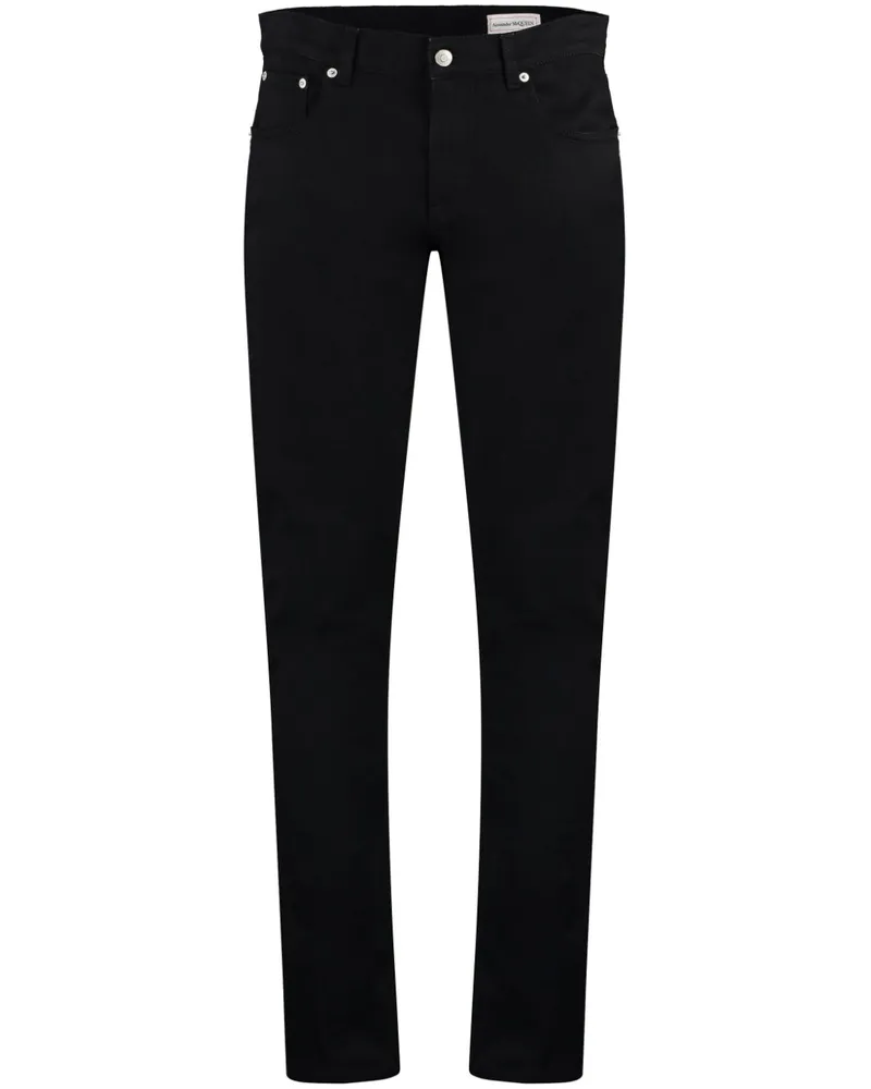 Alexander McQueen Dunkle Slim-Fit-Jeans - Schwarz Schwarz