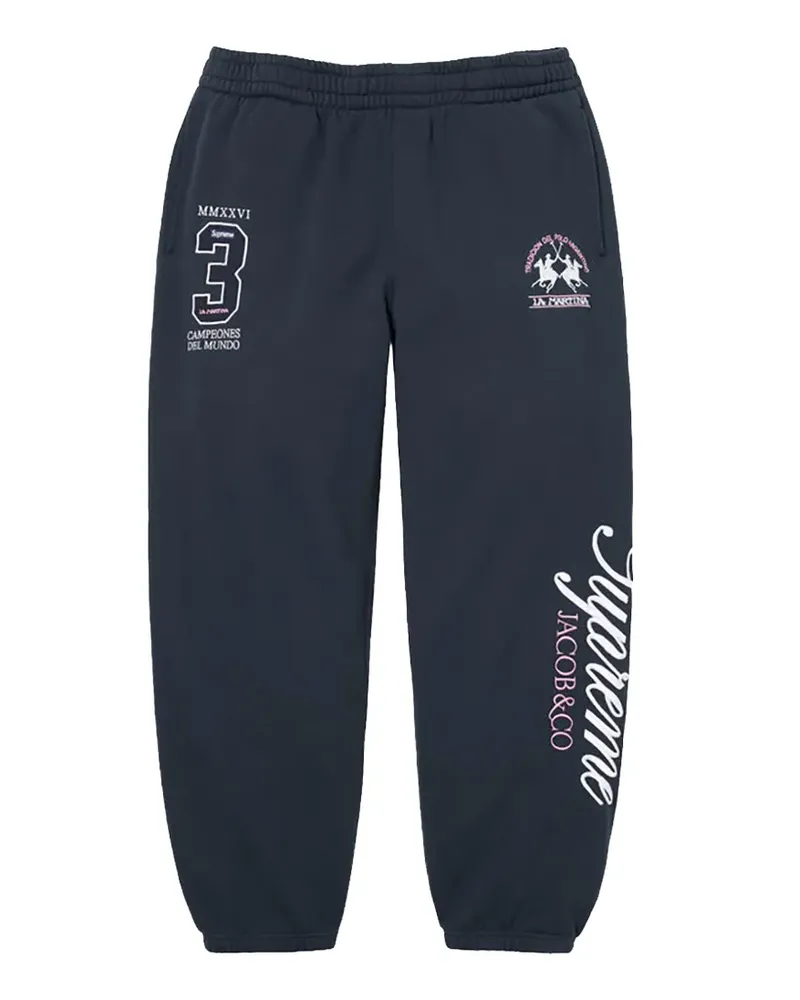 Supreme Being x La Martina x Jacob & Co logo-print track pants - Blau Blau