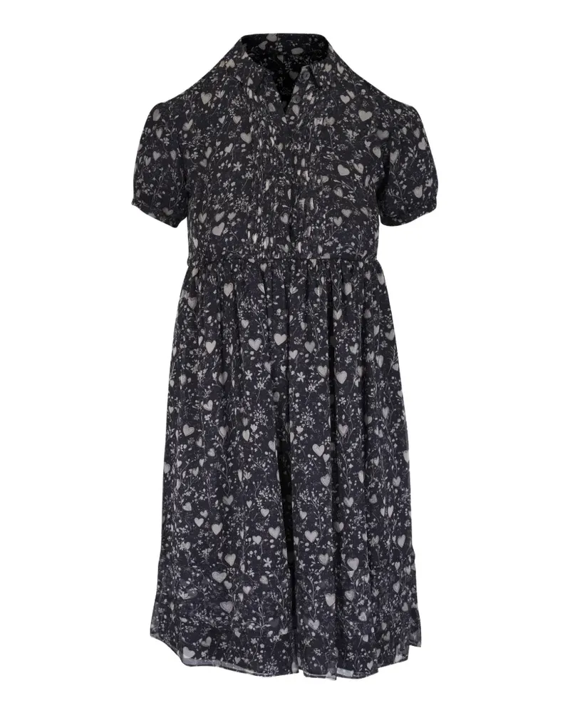 R13 floral-print mini dress - Schwarz Schwarz