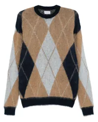 Family First Pullover mit Argyle-Muster Blau