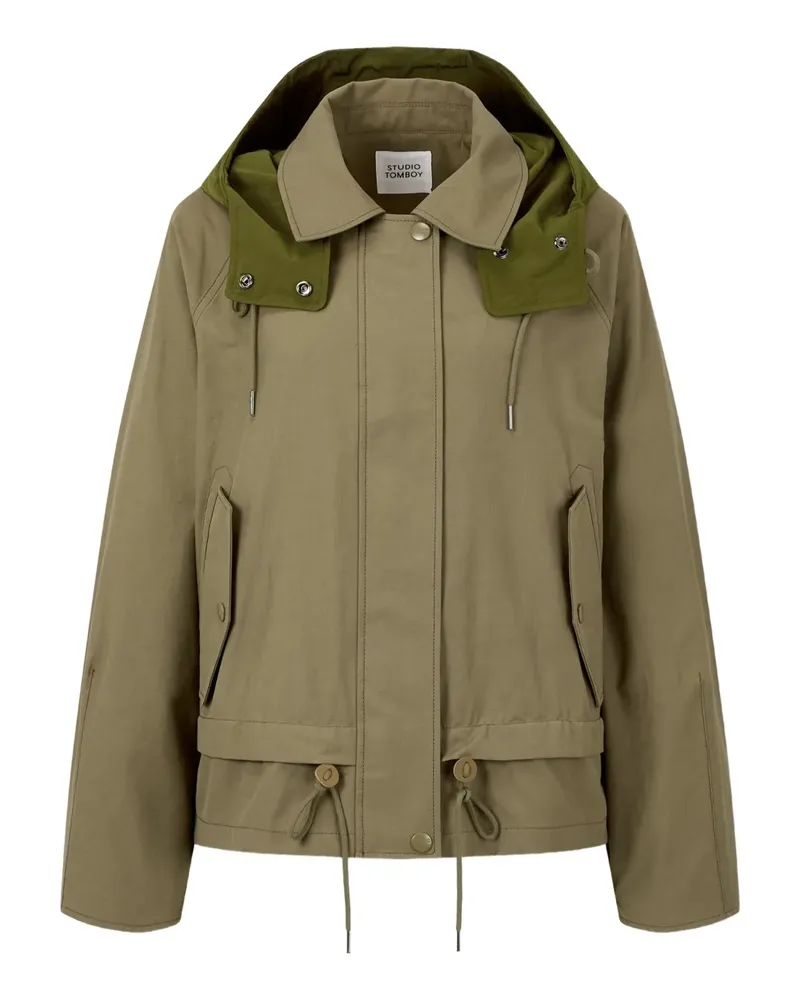 STUDIO TOMBOY Kapuzenjacke im Layering-Look - Grün Grün