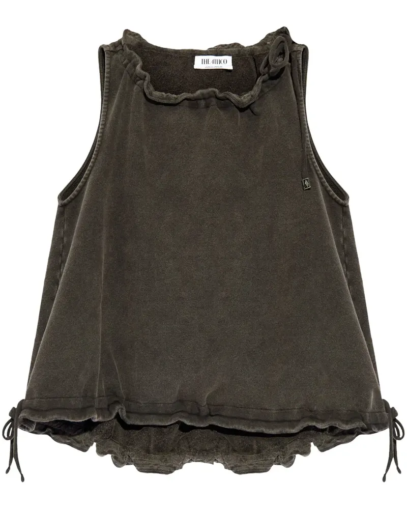 ATTICO Tanktop mit Kordelzug - Grau Grau
