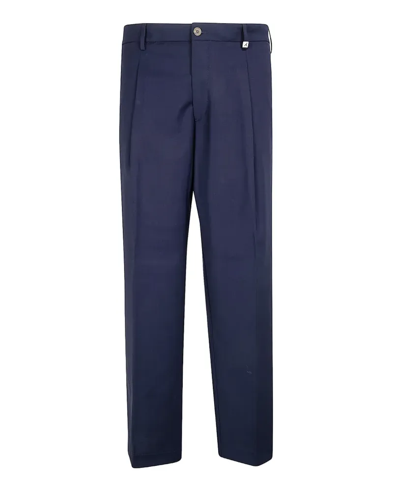 MYTHS pressed-crease wool trousers - Blau Blau