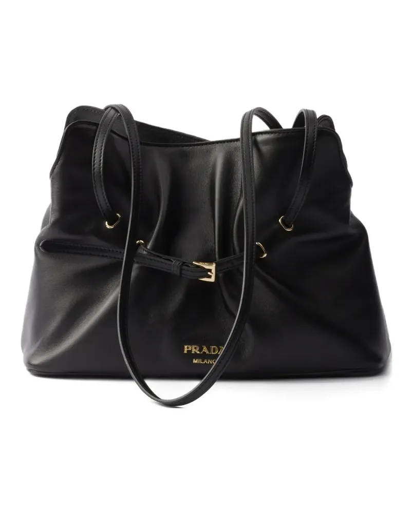 Prada Kleine Dada Tote Bag aus Leder - Schwarz Schwarz