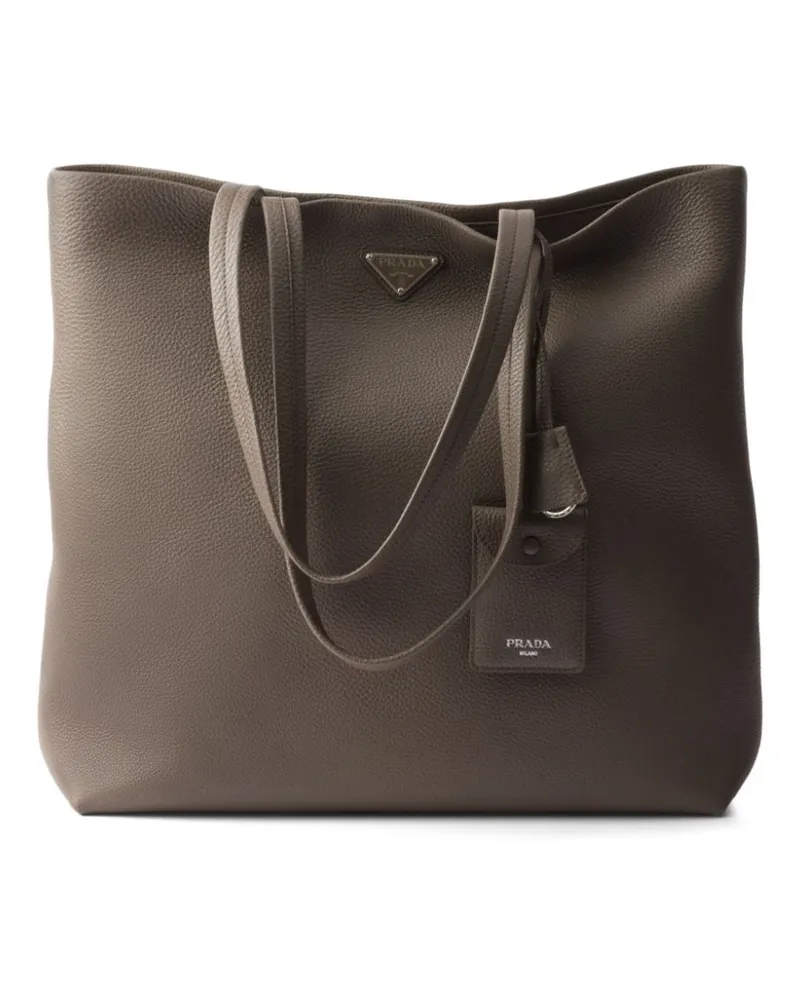 Prada Handtasche aus Leder - Grau Grau