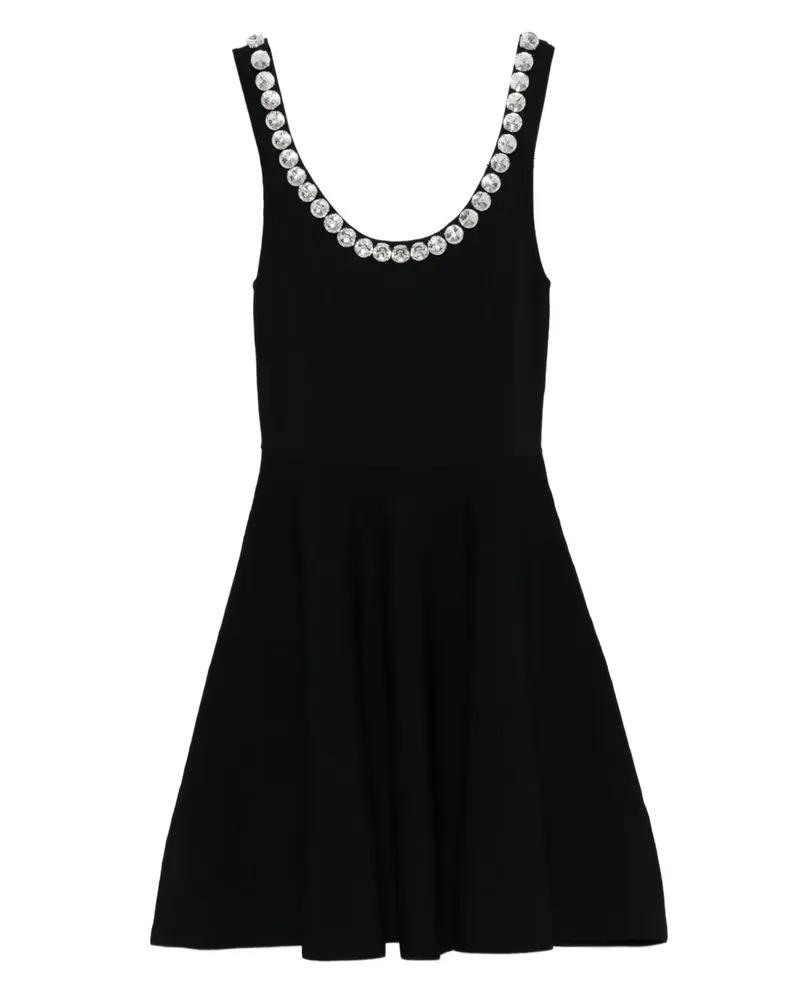 Sandro Verziertes Midikleid - Schwarz Schwarz