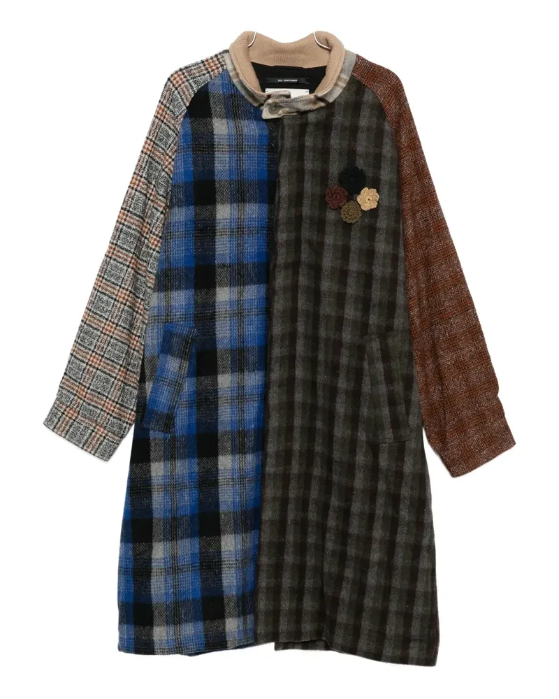 Song For The Mute patchwork-panelled coat - Nude Nude