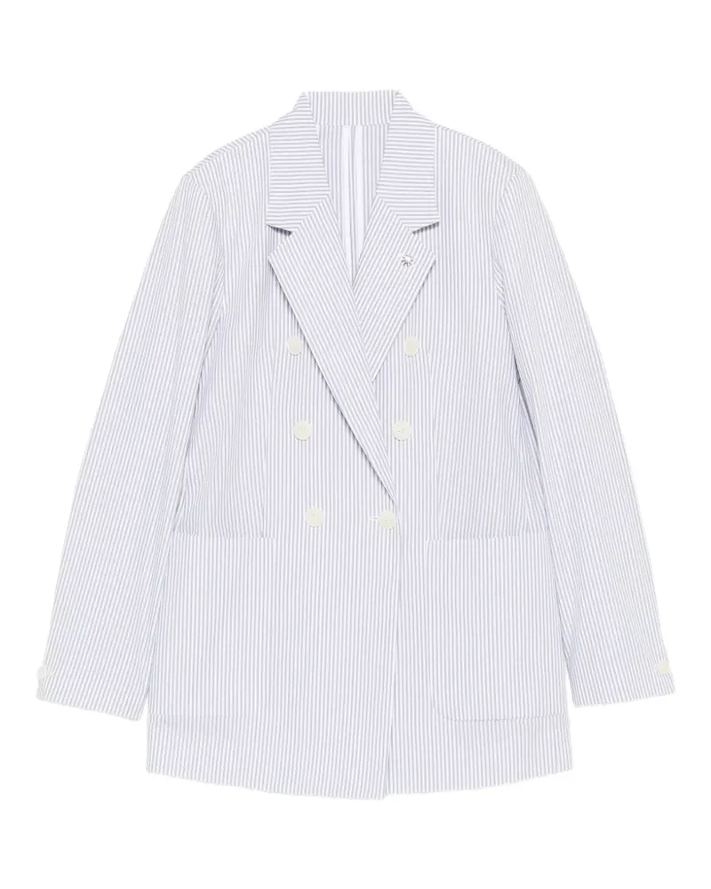 Manuel Ritz striped double-breasted jacket - Weiß Weiß
