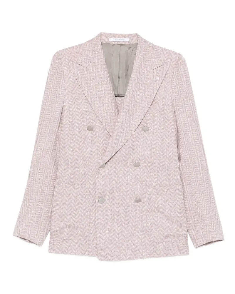 Tagliatore Sakko mit Fischgrätenmuster - Rosa Rosa