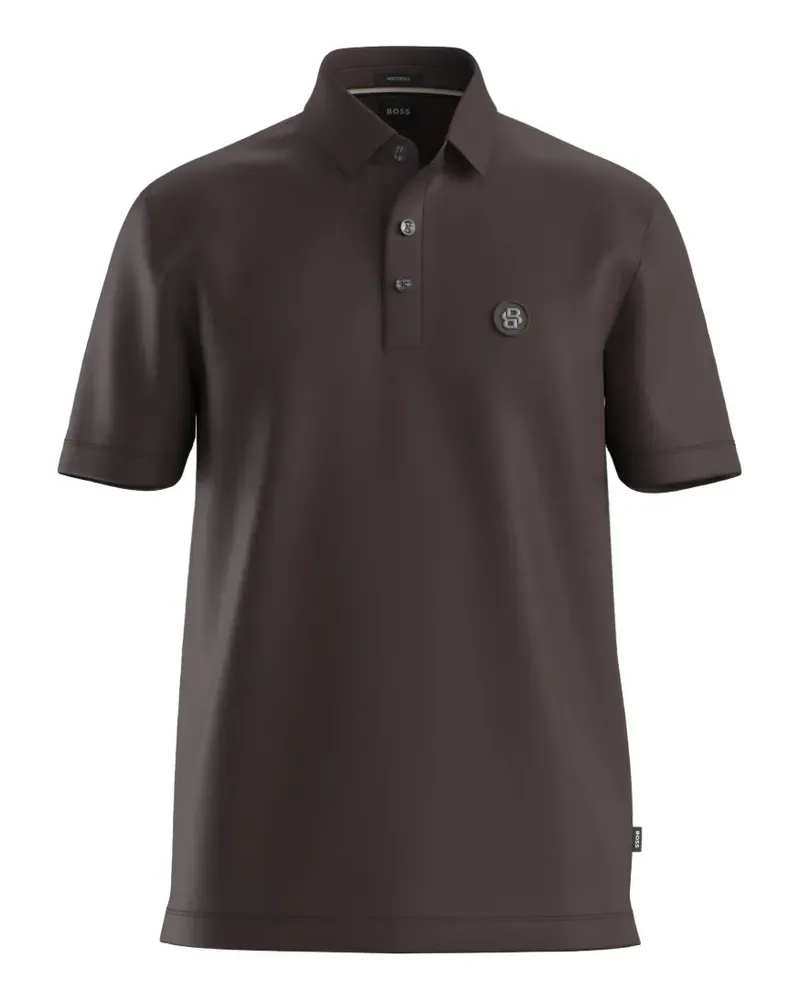 HUGO BOSS Poloshirt mit Knopfdetail - Braun Braun