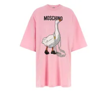 T-Shirtkleid mit Gänse-Print - Rosa