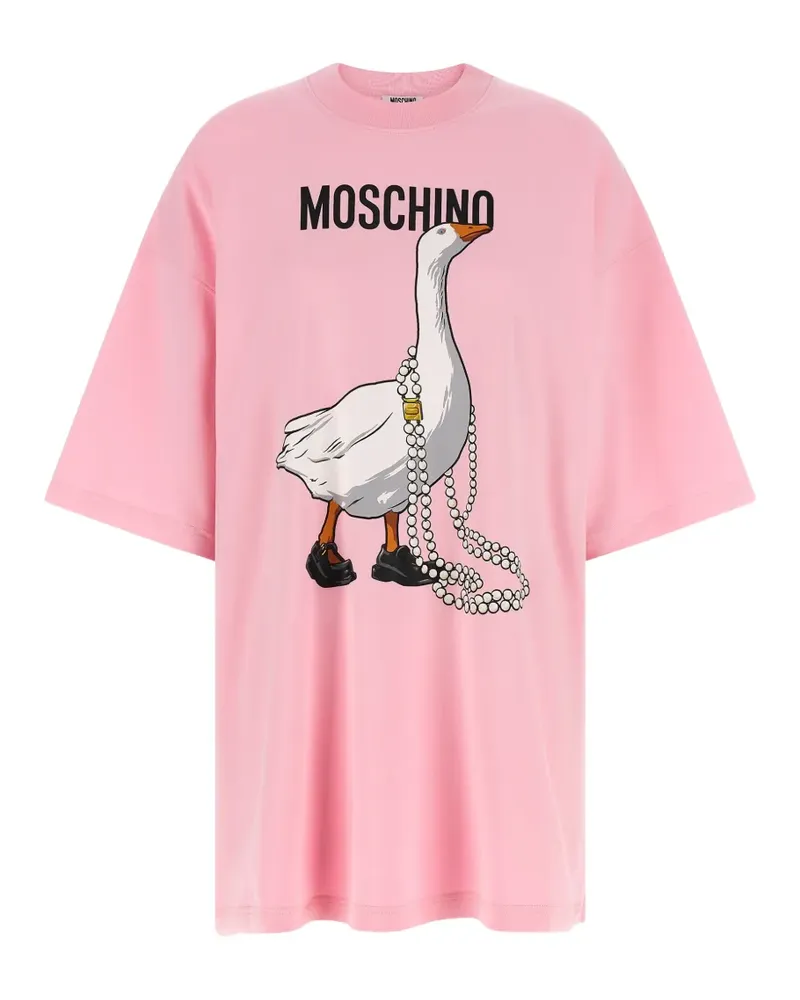 Moschino goose print T-shirt dress - Rosa Rosa