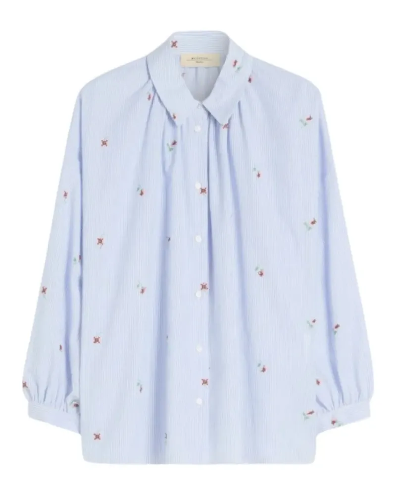 Max Mara striped floral shirt - Blau Blau