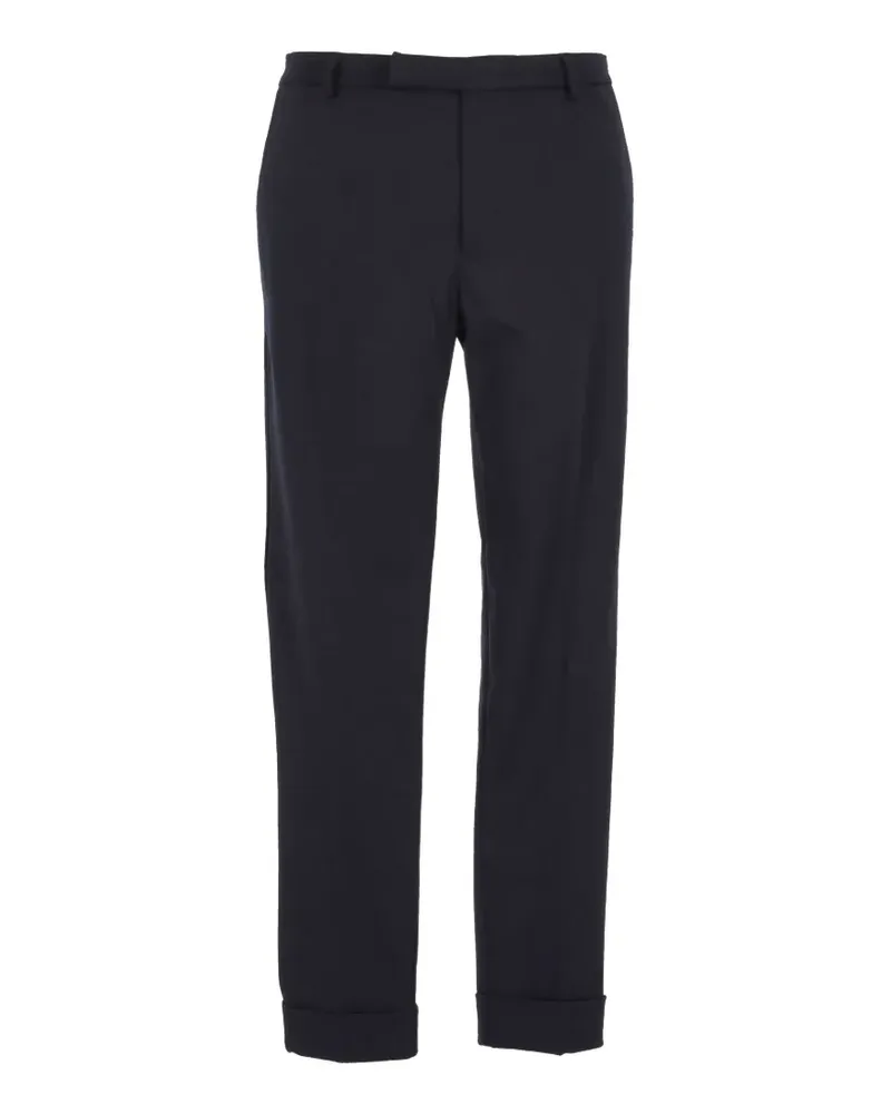 HOSIO straight-leg turn-up trousers - Blau Blau