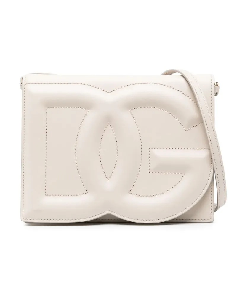 Dolce & Gabbana Umhängetasche mit DG-Logo - Nude Nude