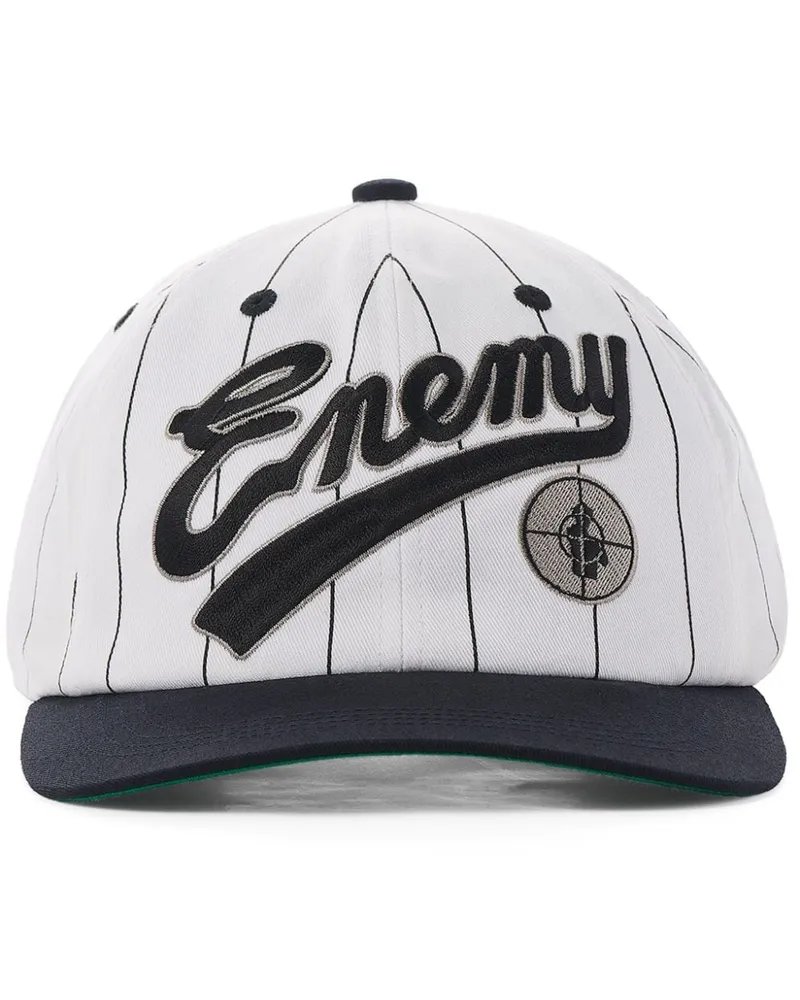 SAINT MXXXXXX x Public Enemy Baseballkappe mit Logo-Applikation - Weiß Weiß
