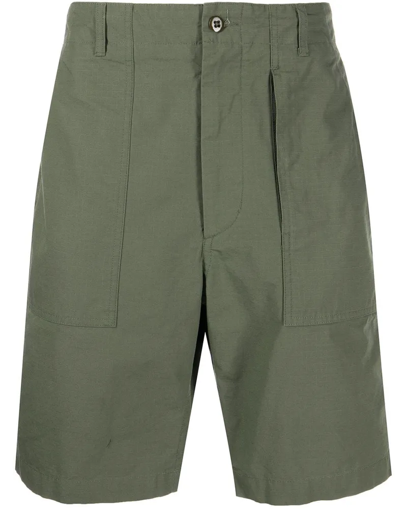 Engineered Garments Gerade High-Waist-Shorts Grün