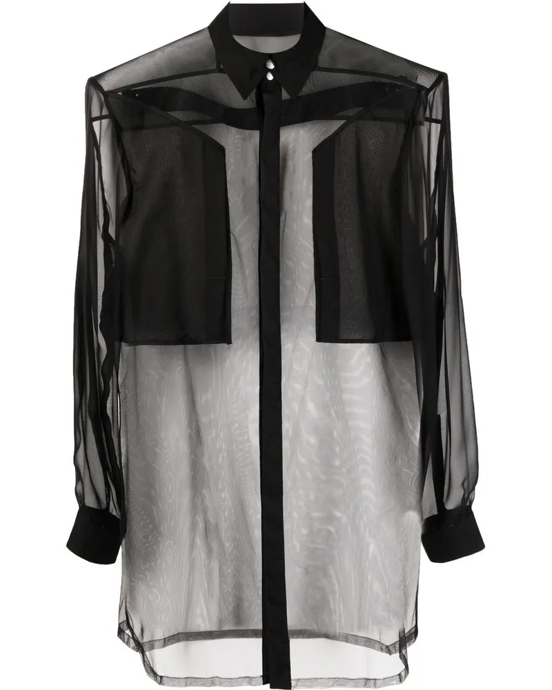 Rick Owens Hemd im Utility-Look - Schwarz Schwarz