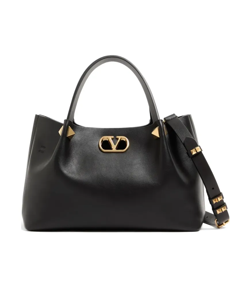 Valentino Garavani Kleine Shopping Bag aus weichem Leder - Schwarz Schwarz