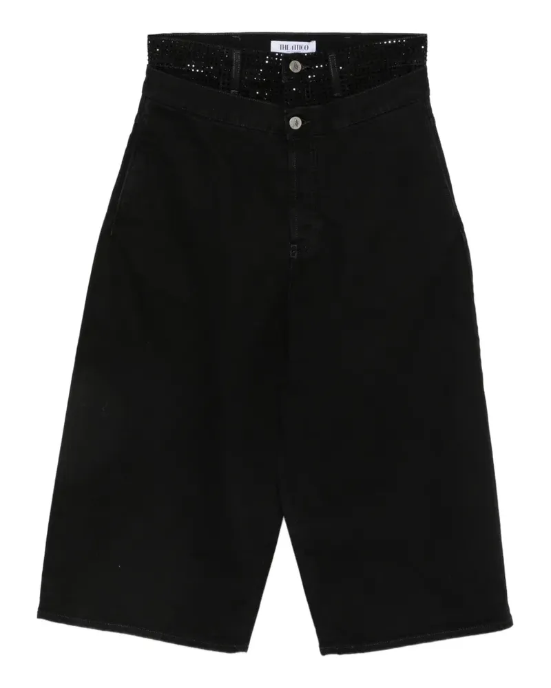 ATTICO Weite Cropped-Jeans - Schwarz Schwarz