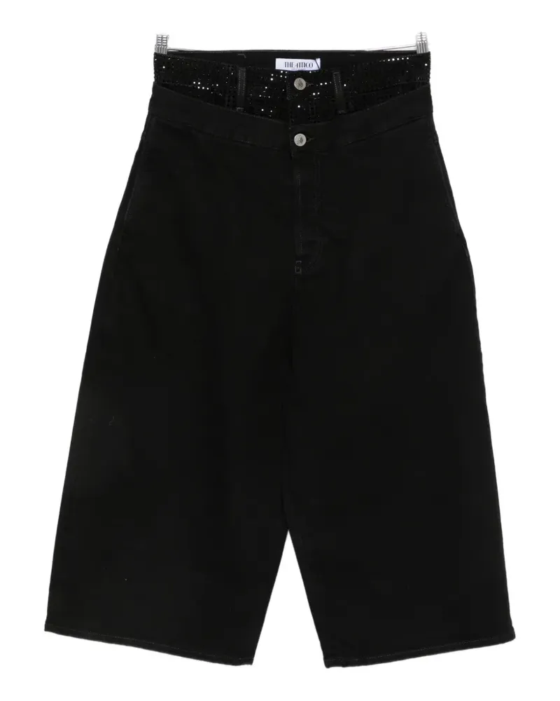 ATTICO wide-leg cropped jeans - Schwarz Schwarz