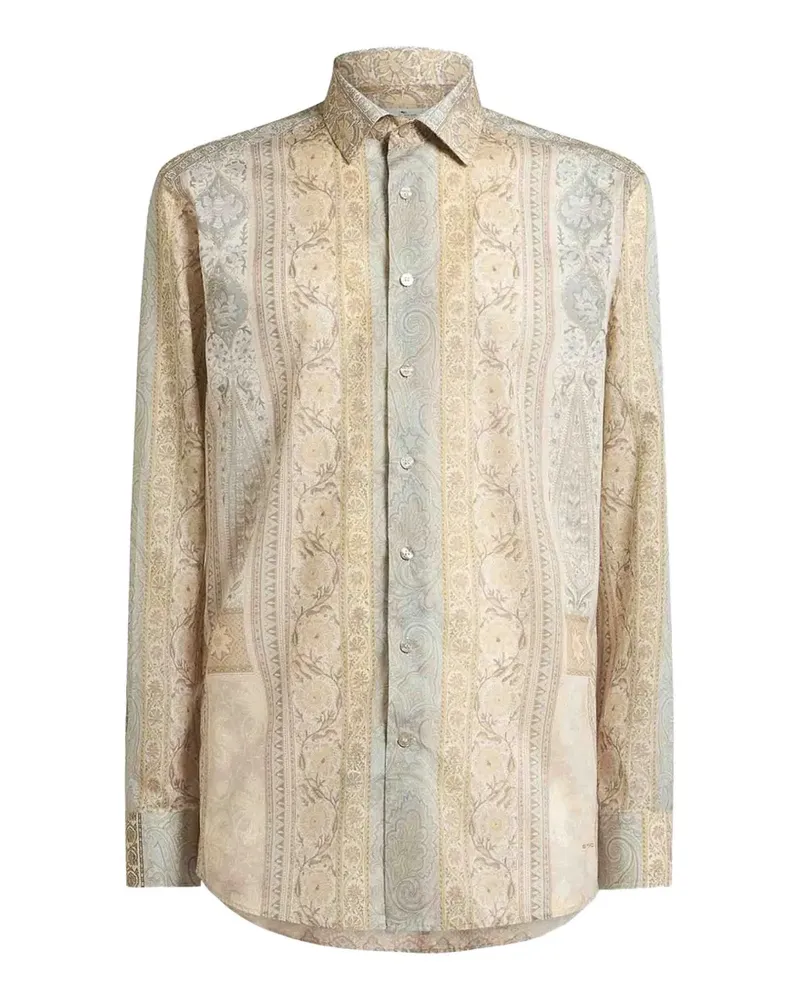 Etro Roma paisley-print cotton shirt - Nude Nude
