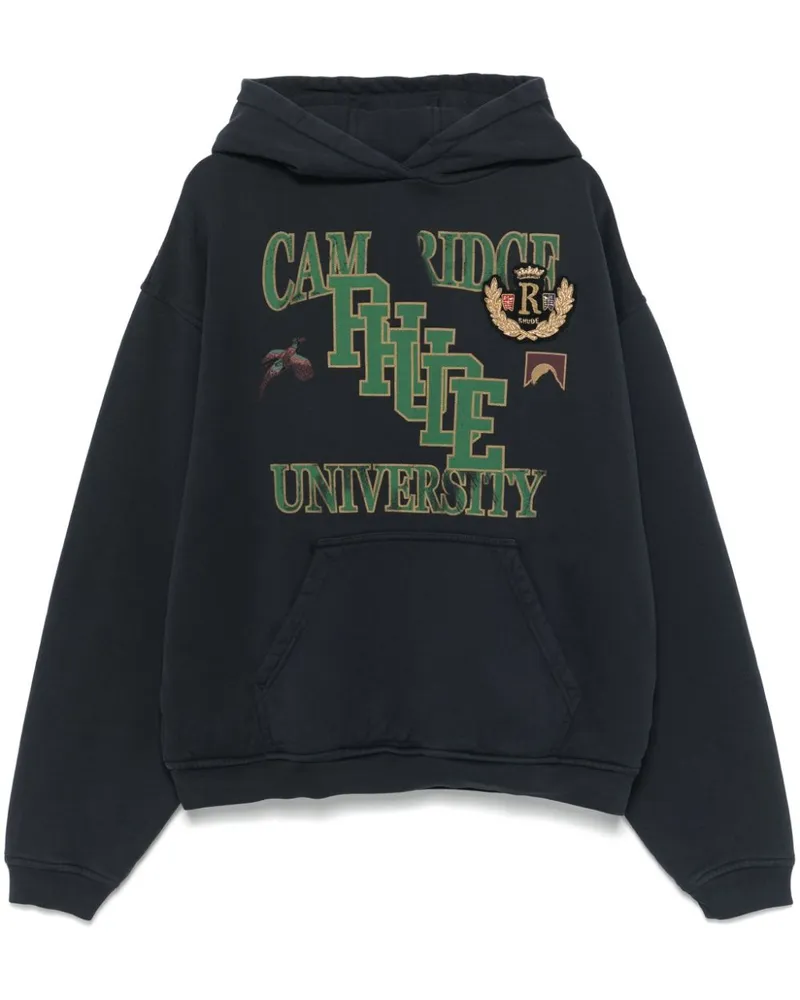 RHUDE University Hoodie - Schwarz Schwarz